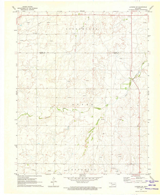 1970 Laverne, OK - Oklahoma - USGS Topographic Map
