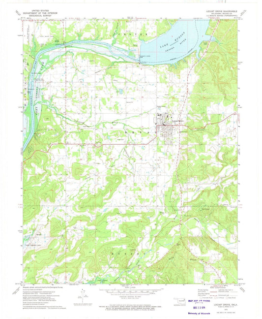 1972 Locust Grove, OK - Oklahoma - USGS Topographic Map