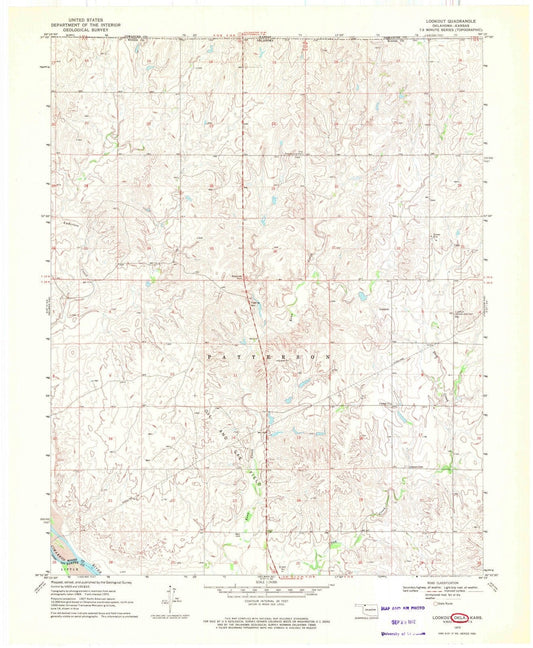 1970 Lookout, OK - Oklahoma - USGS Topographic Map