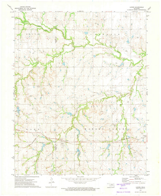 1972 Lucien, OK - Oklahoma - USGS Topographic Map