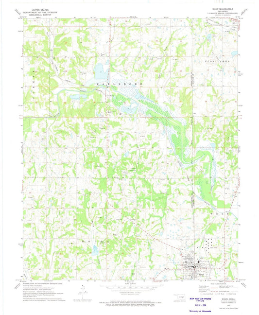 1972 Maud, OK - Oklahoma - USGS Topographic Map