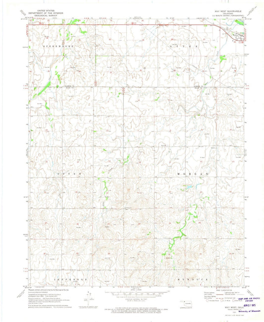 1971 May West, OK - Oklahoma - USGS Topographic Map