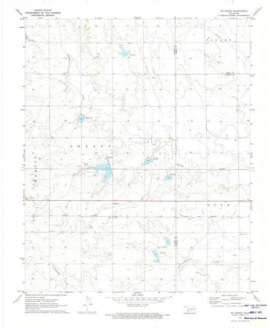 1971 Mc Queen, OK - Oklahoma - USGS Topographic Map