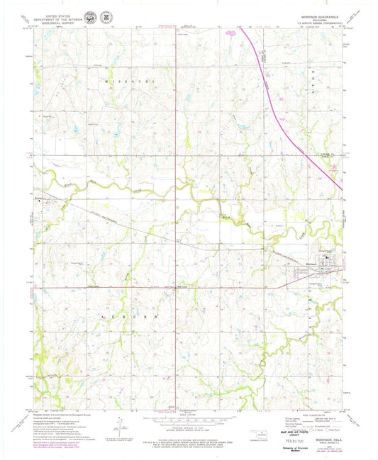 1972 Morrison, OK - Oklahoma - USGS Topographic Map v2