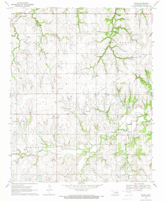 1970 Navina, OK - Oklahoma - USGS Topographic Map