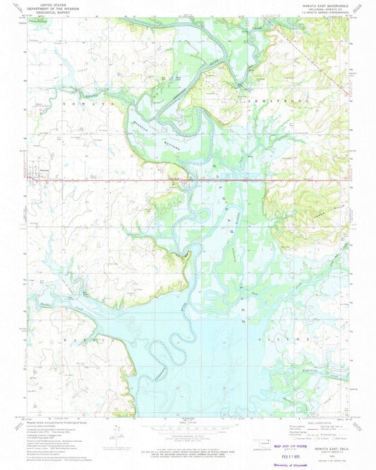 1972 Nowata East, OK - Oklahoma - USGS Topographic Map