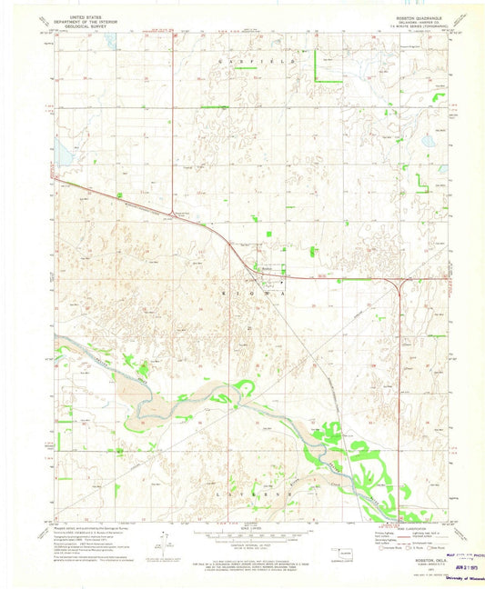 1971 Rosston, OK - Oklahoma - USGS Topographic Map