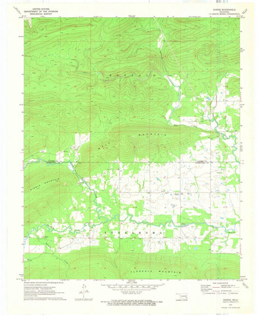 1971 Sardis, OK - Oklahoma - USGS Topographic Map