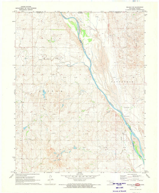 1970 Selman, OK - Oklahoma - USGS Topographic Map