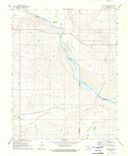 1971 Selman, OK - Oklahoma - USGS Topographic Map