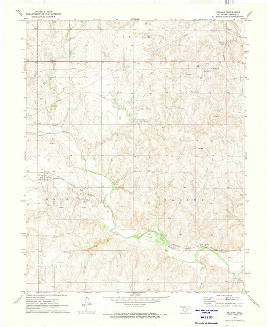 1971 Selman, OK - Oklahoma - USGS Topographic Map v2