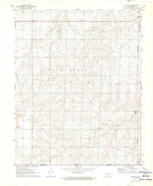 1971 Slapout, OK - Oklahoma - USGS Topographic Map