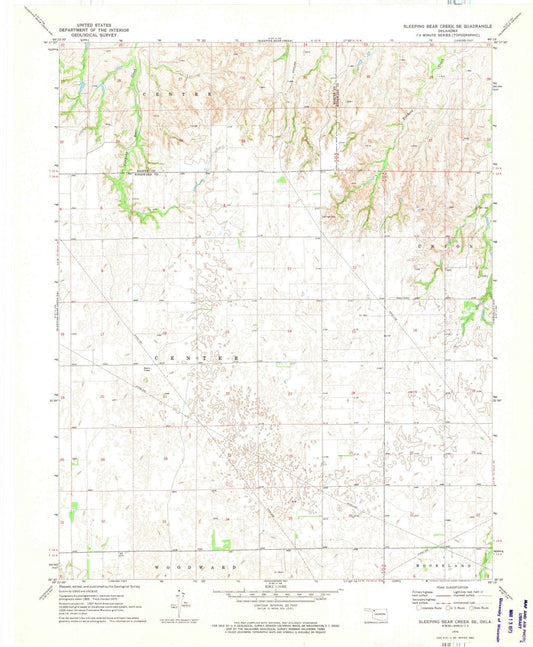 1970 Sleeping Bear Creek, OK - Oklahoma - USGS Topographic Map v2