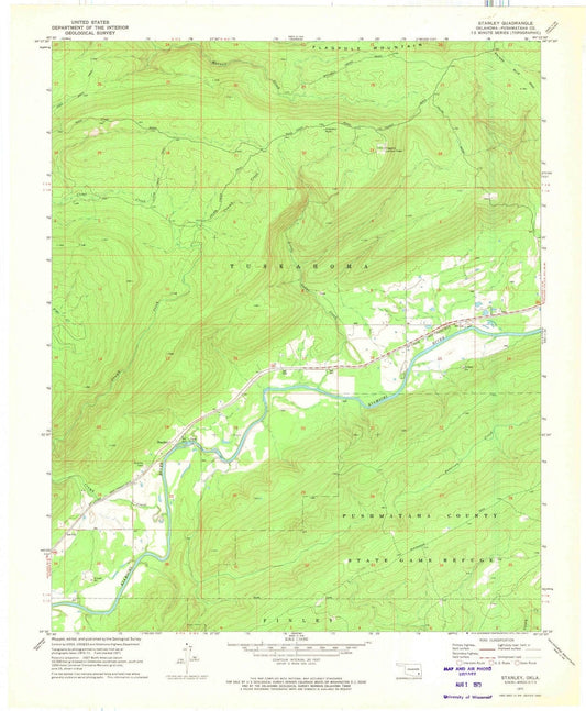 1971 Stanley, OK - Oklahoma - USGS Topographic Map