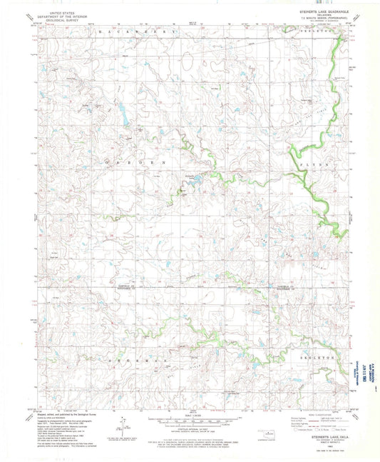 1982 Steinerts Lake, OK - Oklahoma - USGS Topographic Map