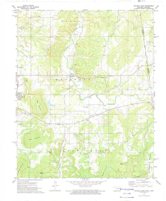 1972 Stilwell East, OK - Oklahoma - USGS Topographic Map