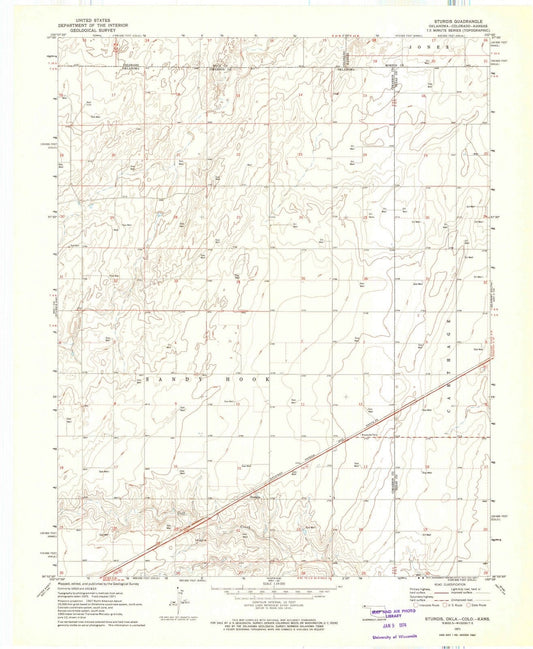 1971 Sturgis, OK - Oklahoma - USGS Topographic Map v2