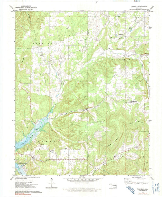 1972 Tailholt, OK - Oklahoma - USGS Topographic Map