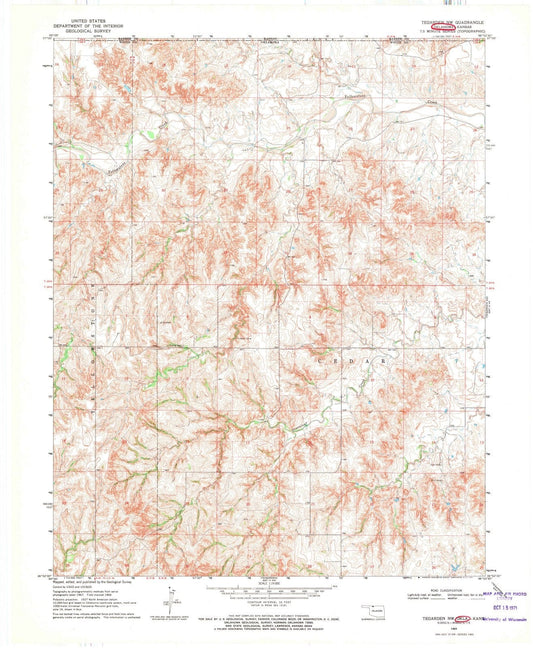 1969 Tegarden, OK - Oklahoma - USGS Topographic Map v2