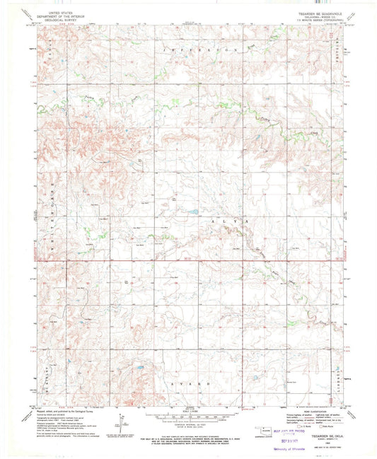 1969 Tegarden, OK - Oklahoma - USGS Topographic Map v3