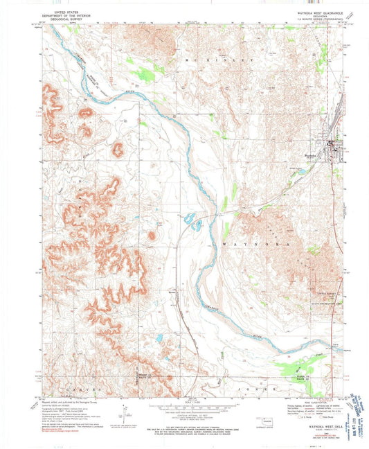 1969 Waynoka West, OK - Oklahoma - USGS Topographic Map