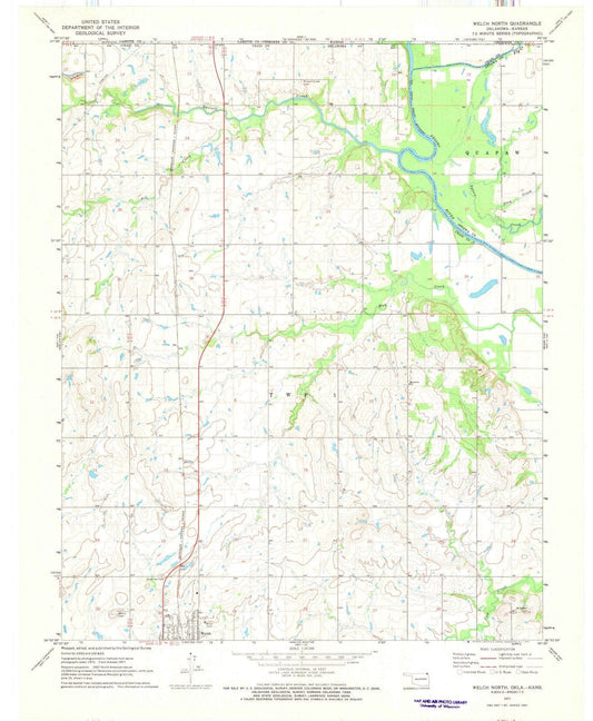 1971 Welch North, OK - Oklahoma - USGS Topographic Map