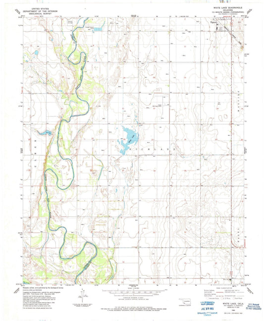 1984 White Lake, OK - Oklahoma - USGS Topographic Map