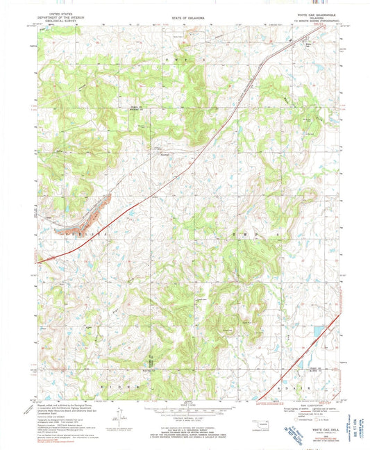 1970 White Oak, OK - Oklahoma - USGS Topographic Map