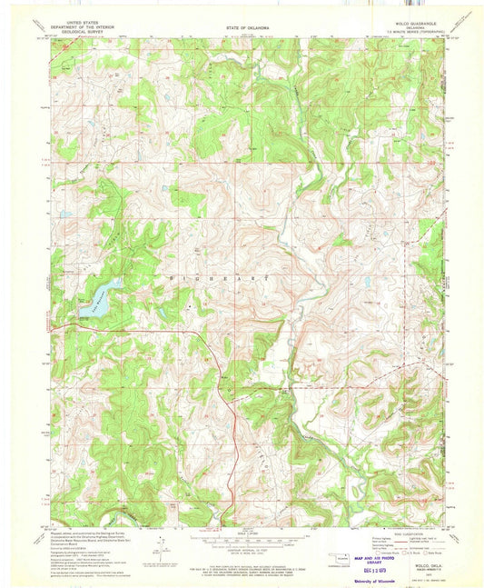 1972 Wolco, OK - Oklahoma - USGS Topographic Map