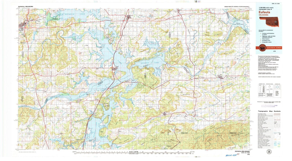 1978 Eufaula, OK - Oklahoma - USGS Topographic Map