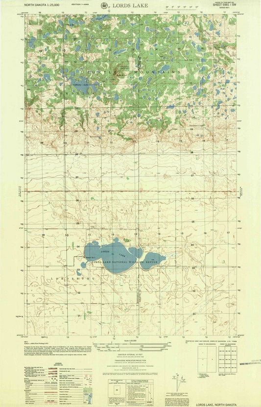 1956 Lords Lake, ND - North Dakota - USGS Topographic Map
