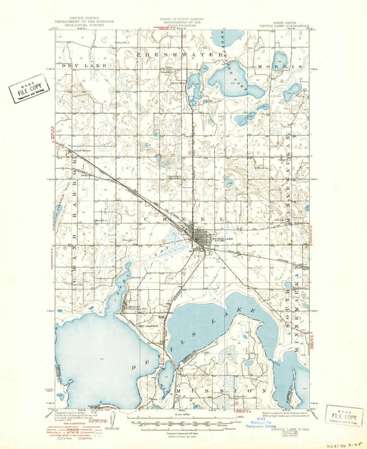 1931 Devils Lake, ND - North Dakota - USGS Topographic Map