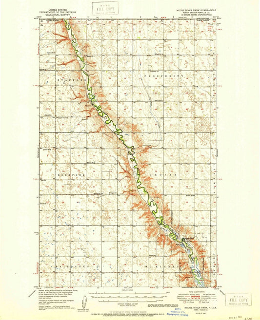 1950 Mouse River Park, ND - North Dakota - USGS Topographic Map