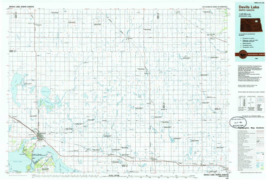 1985 Devils Lake, ND - North Dakota - USGS Topographic Map