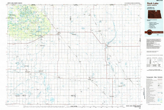 1985 Rock Lake, ND - North Dakota - USGS Topographic Map