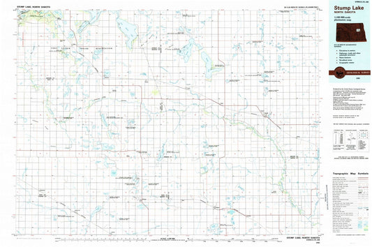 1985 Stump Lake, ND - North Dakota - USGS Topographic Map
