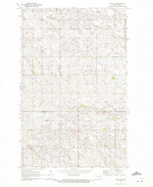 1970 Alsen, ND - North Dakota - USGS Topographic Map
