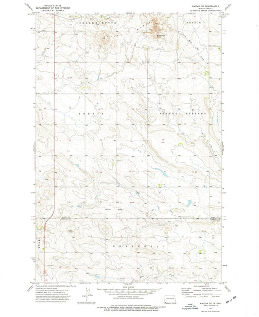 1973 Amidon, ND - North Dakota - USGS Topographic Map