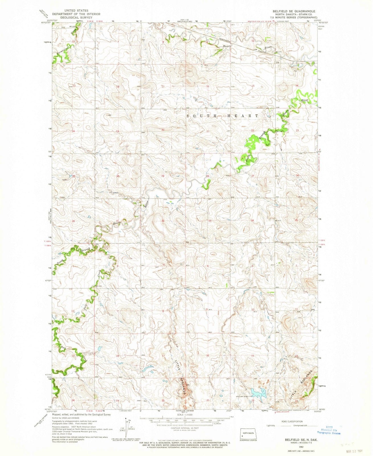 1962 Belfield, ND - North Dakota - USGS Topographic Map v2