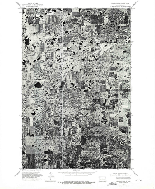 1974 Benedict, ND - North Dakota - USGS Topographic Map v2