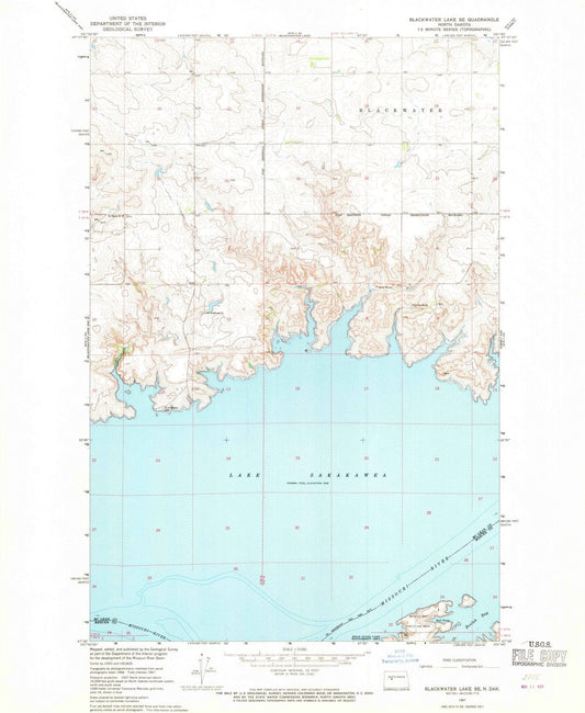 1967 Blackwater Lake, ND - North Dakota - USGS Topographic Map