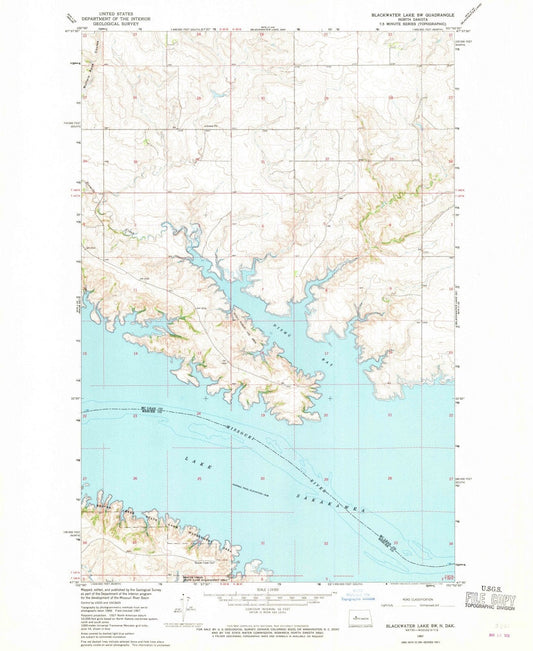 1967 Blackwater Lake, ND - North Dakota - USGS Topographic Map v2