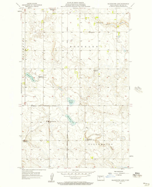 1956 Blackwater Lake, ND - North Dakota - USGS Topographic Map v2