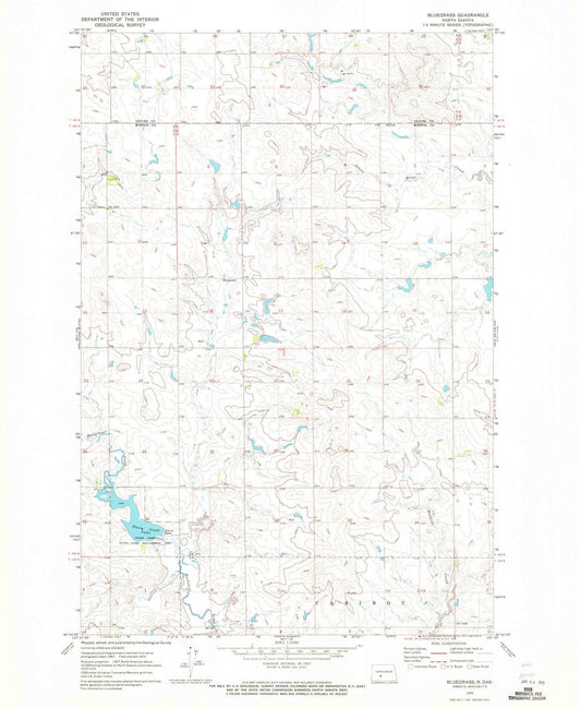 1970 Bluegrass, ND - North Dakota - USGS Topographic Map