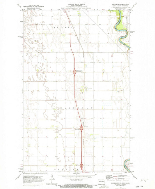 1971 Bowesmont, ND - North Dakota - USGS Topographic Map