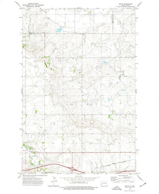 1973 Boyle, ND - North Dakota - USGS Topographic Map