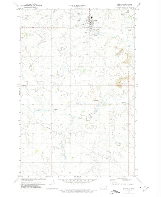 1972 Center, ND - North Dakota - USGS Topographic Map