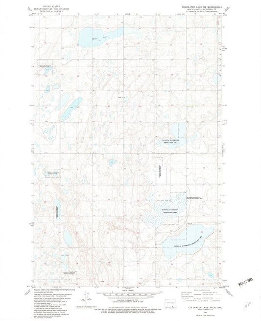 1982 Coldwater Lake, ND - North Dakota - USGS Topographic Map v2