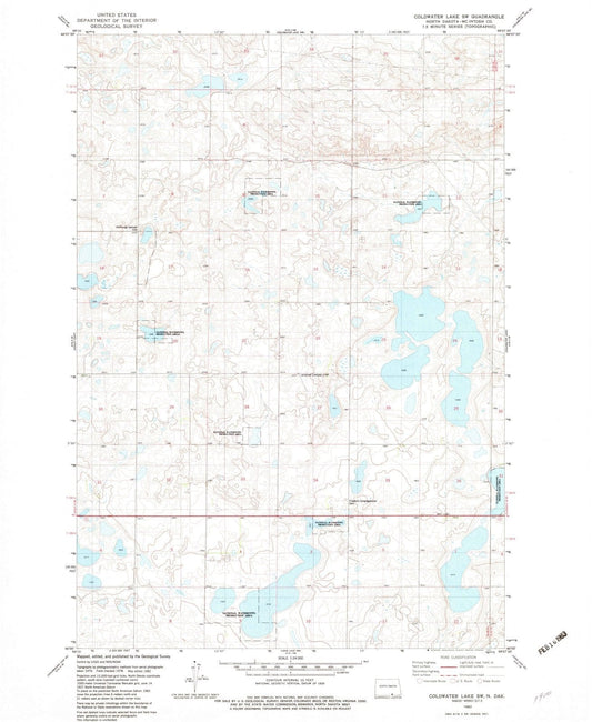 1982 Coldwater Lake, ND - North Dakota - USGS Topographic Map v3