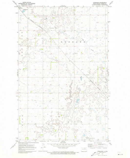 1971 Considine, ND - North Dakota - USGS Topographic Map